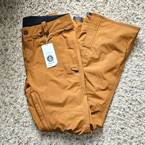 Volcom Women's Mustard Brown Snow/Ski Pants